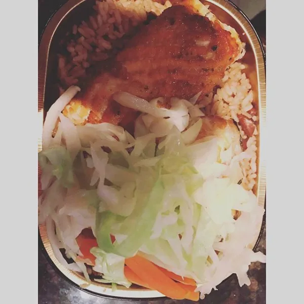 Pan Seared Salmon With Fried Rice & Veggies