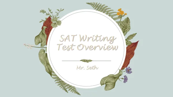 SAT Writing Test Prep