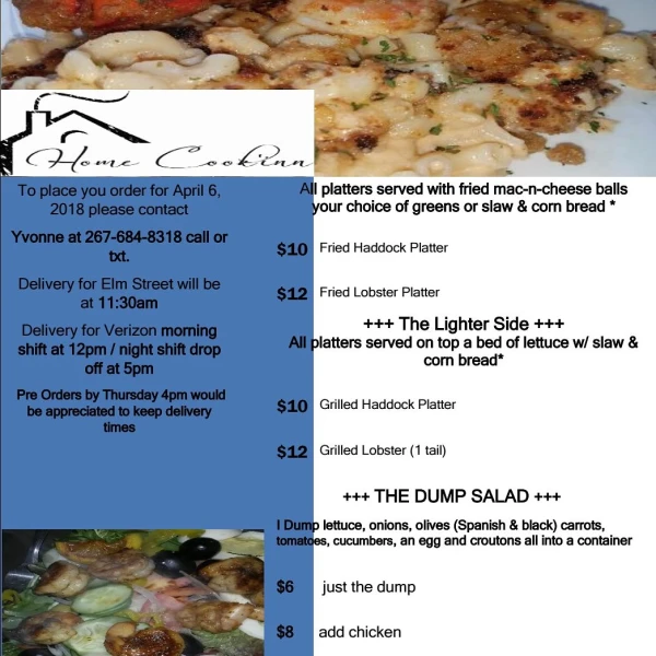 Sold Out Menu