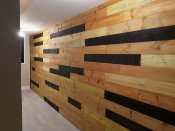 Custom accent wall installation