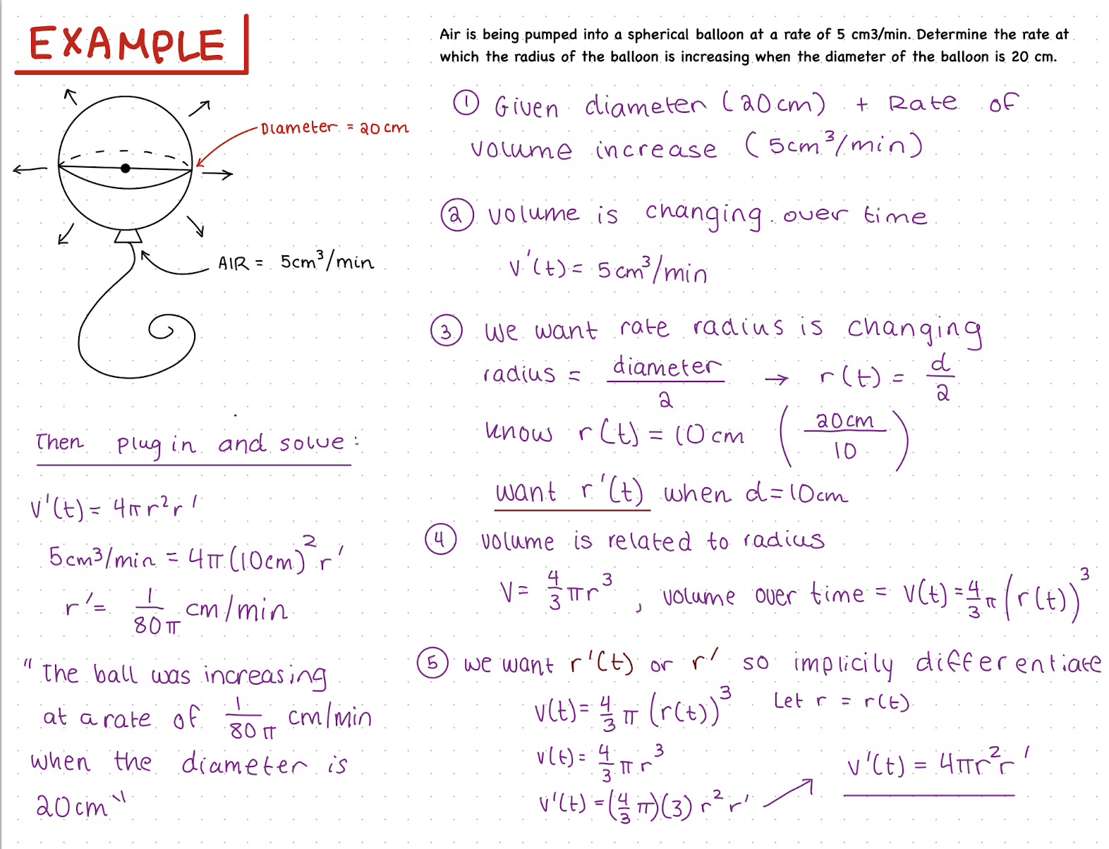 Sample Tutoring Lesson - Related Rates
