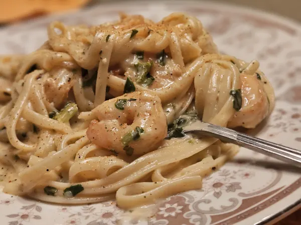 Shrimp linguine 