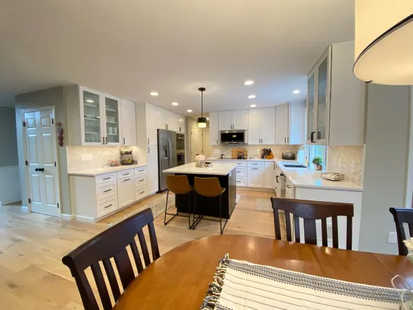 Kitchen remodel with new cabinetry and island, New Jersey