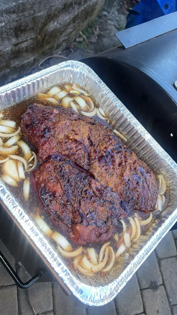 Smoked chuck roast