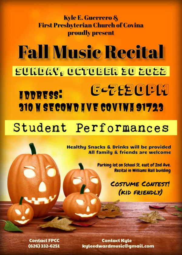 Fall Recital Flyer 