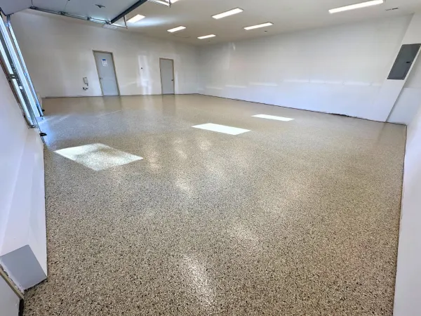 Durable, low-maintenance garage floor coating installed for Omaha homeowners.