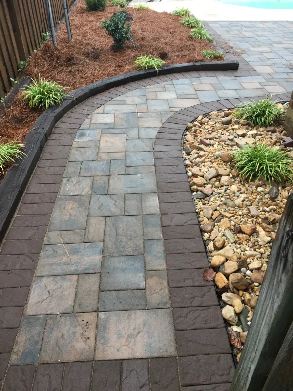 Paver walkway & landscaping 