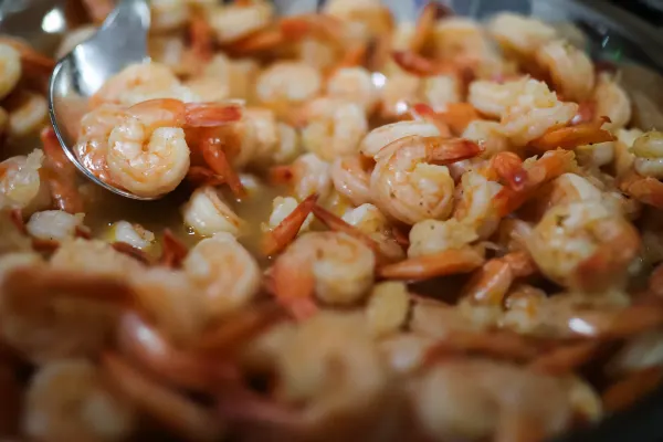 Sauteed shrimp