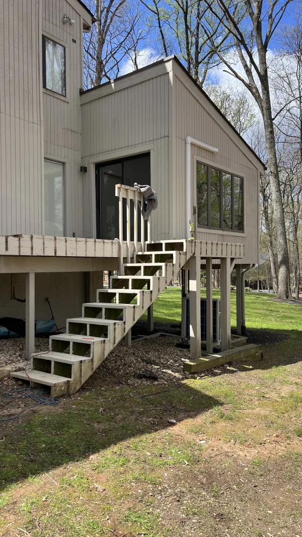Before and after, don't wait so long to update your deck. It could happen to you like this client.