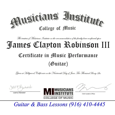 Guitar & Bass Lessons By James Robinson