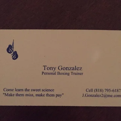 Tony Gonzalez Boxing Lessons