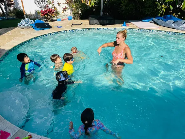 Group swim class