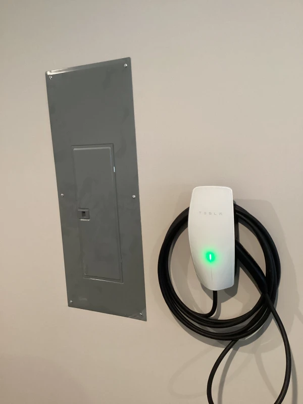 Tesla ev charger installed 