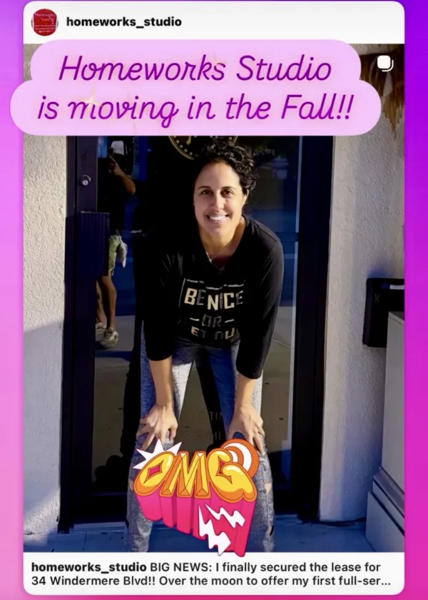 We are moving to 34 Windermere Blvd!
