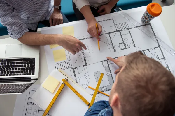 Reviewing as-built drawings with a client before a DOB filing