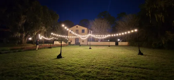 Hanging bistro lighting
