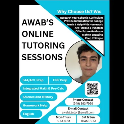 Awab's Online Tutoring Sessions