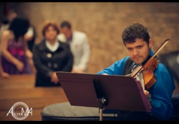 Playing at a wedding