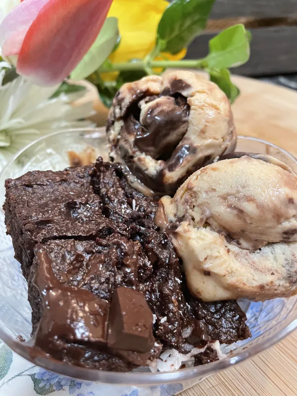 GF/DF death by chocolate brownie