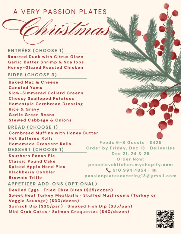 Christmas 2025 Drop Off Menu!