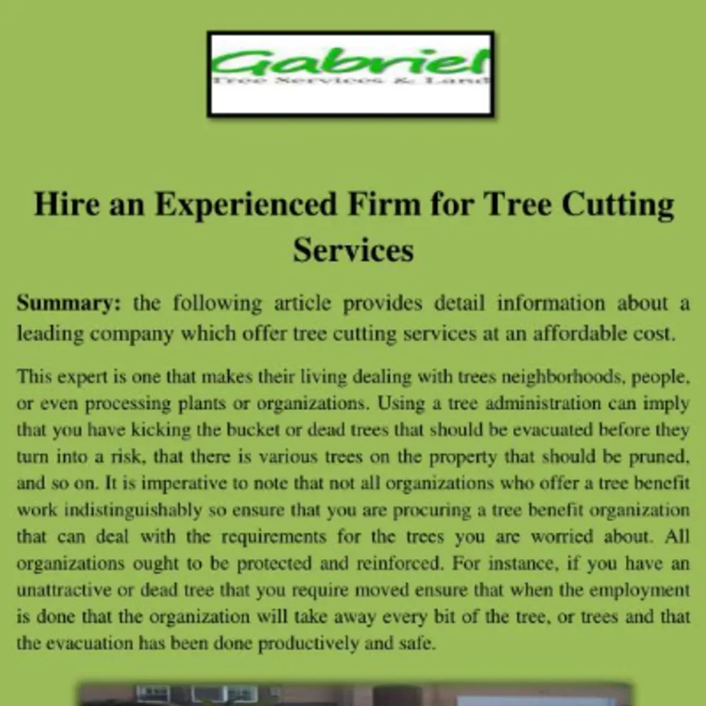 Gabriel's Tree Service And Landcaping