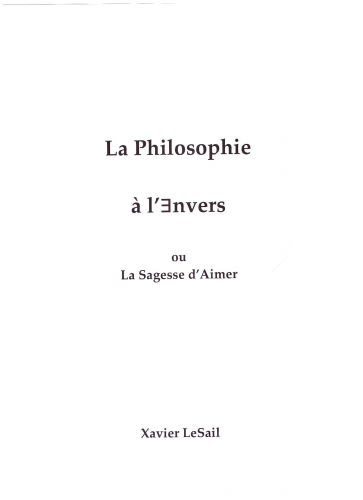 La Philosophie  à l’∃nvers cover