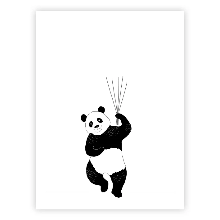 Vieraskirjajuliste - Panda vieraskirjajuliste johon vieraat voivat jättää merkintänsä