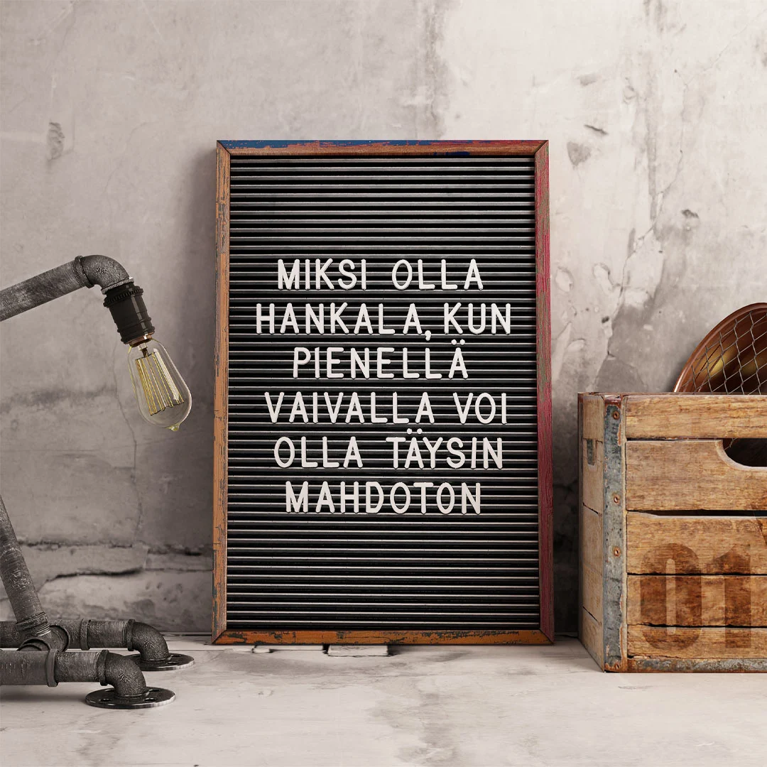 Sisustustaulu - Miksi olla hankala kun pienellä vaivalla voi olla täysin mahdoton