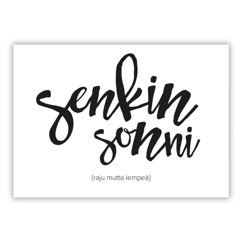 pienoinen tekstikortti postikortti