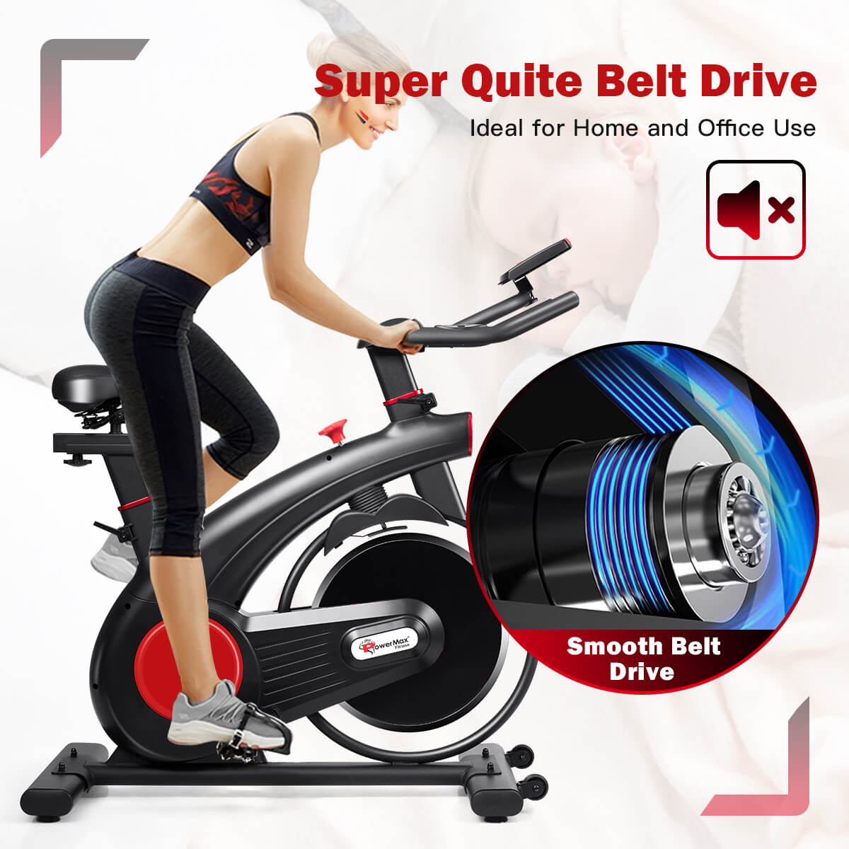 Buy PowerMax Fitness B S2 Spin Exercise Bike Online at Best Price
