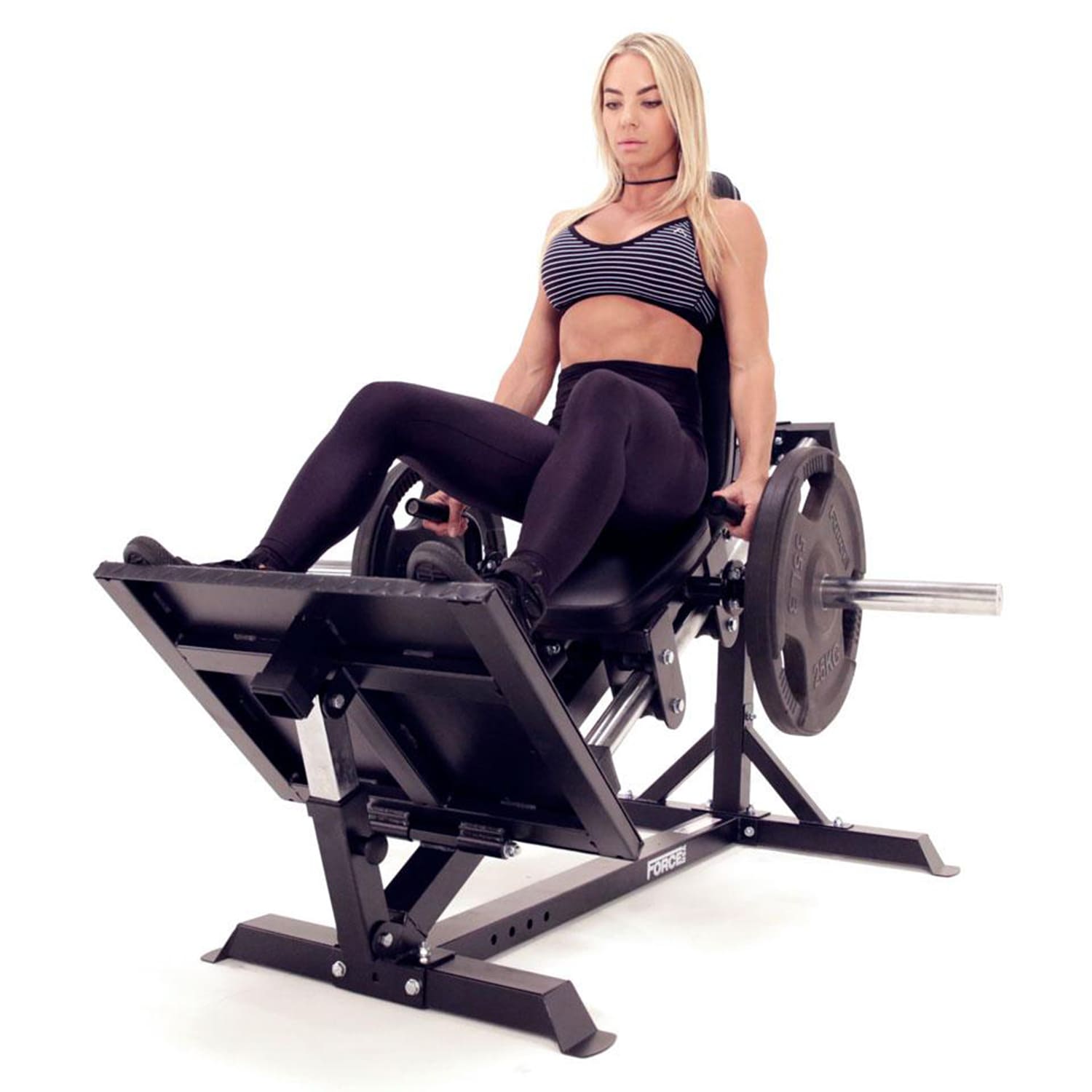Standing leg press machine top