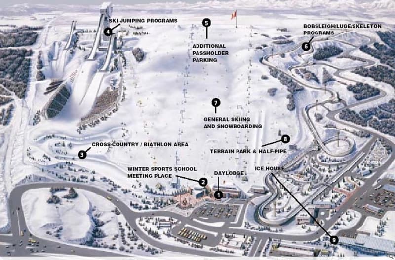 Canada Olympic Park Trail Map 1