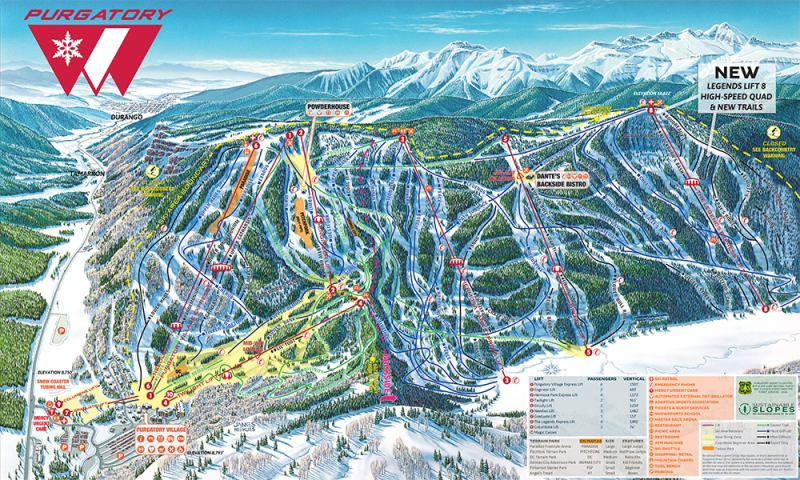 Purgatory Mountain Trail Map 1