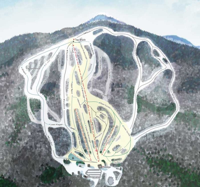Black Mountain of Maine Trail Map 1