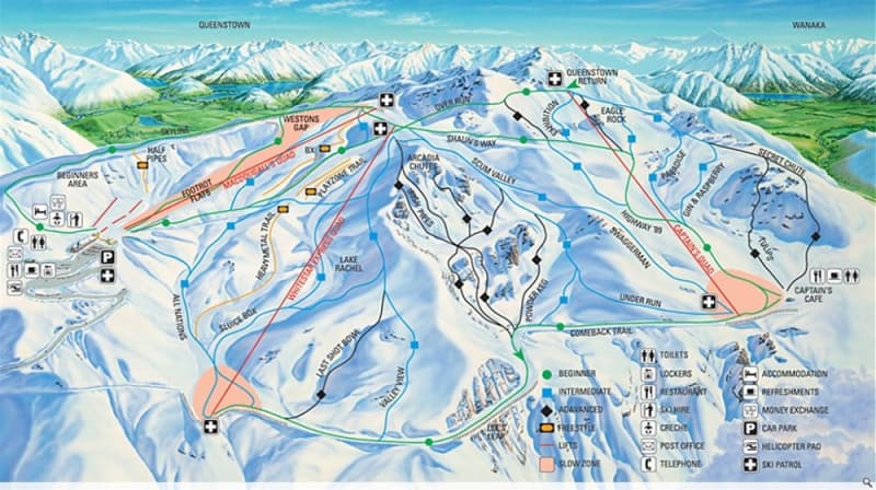 Cardrona Alpine Resort Trail Map 1