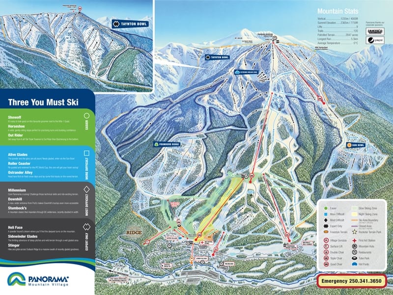 Panorama Mountain Resort Trail Map 1