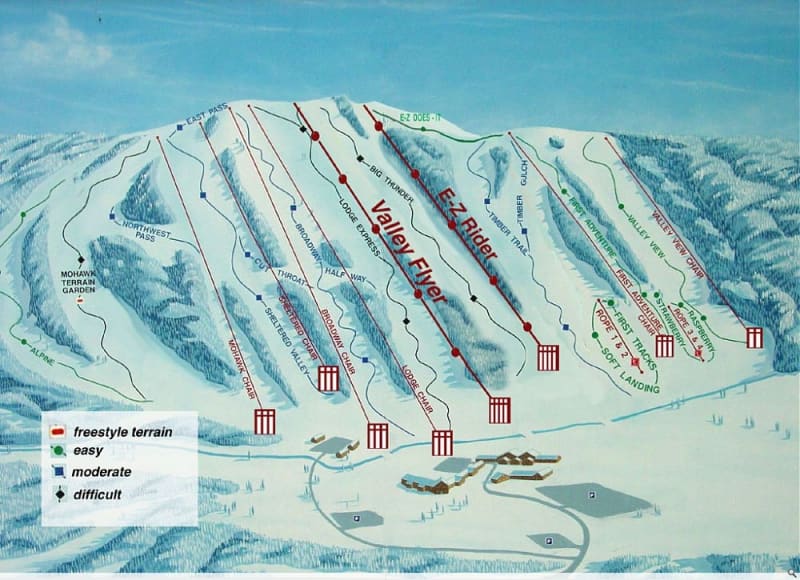 Alpine Valley Resort Trail Map 1