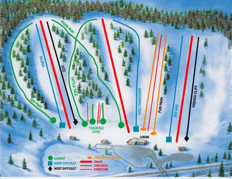 Andes Tower Hills Map Ski Hills In Minnesota - Overview