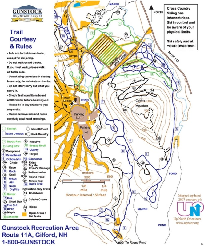 Gunstock XC Trail Map Liftopia