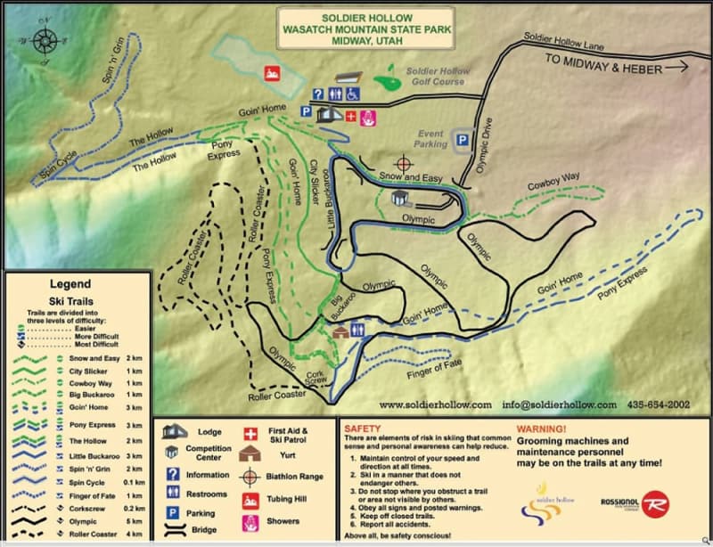 Soldier Hollow XC Trail Map 1