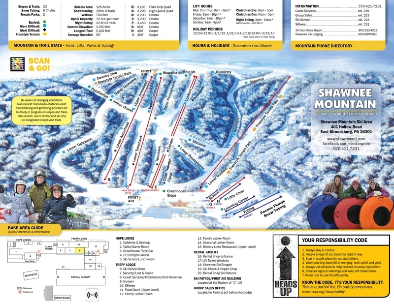 Shawnee Mountain Ski Area (PA) Trail Map Liftopia