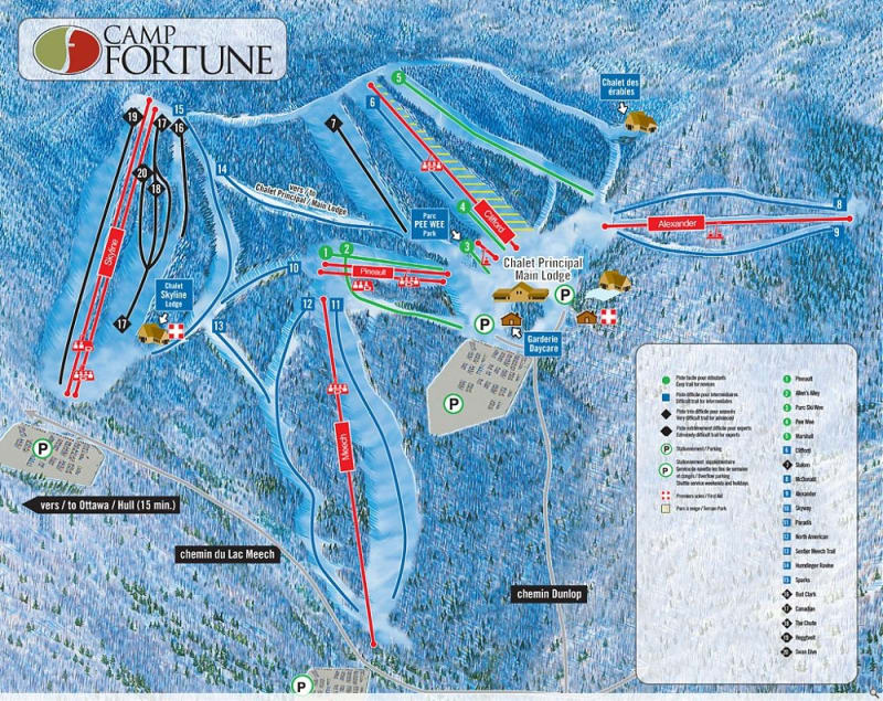 Camp Fortune Trail Map 1