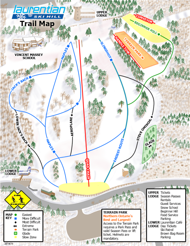 Laurentian Ski Hill Trail Map 1