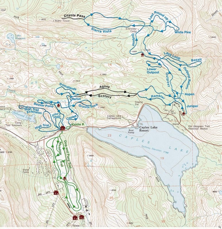 Kirkwood XC Trail Map 1