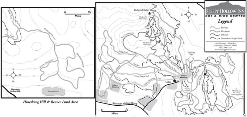 Sleepy Hollow Inn XC Trail Map 1