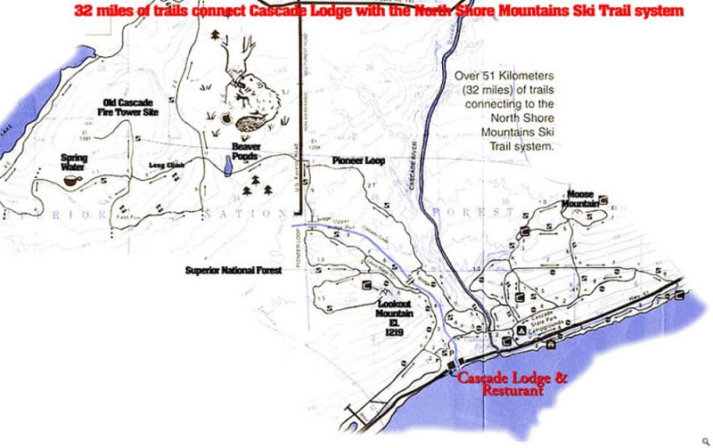Cascade XC, MN Trail Map 1