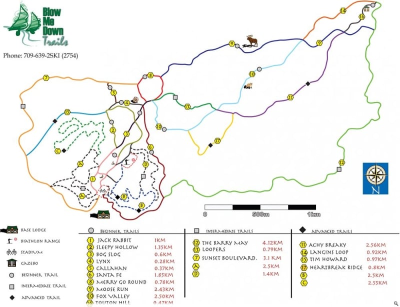 Blow Me Down XC Trail Map 1