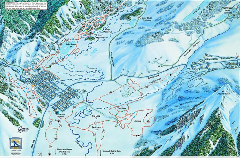 Crested Butte XC Trail Map 1