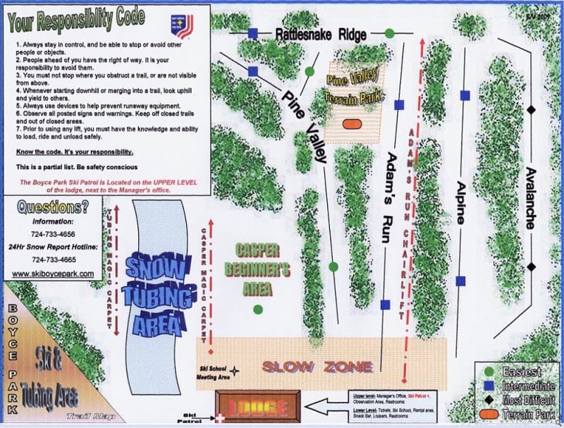 Boyce Park Trail Map 1