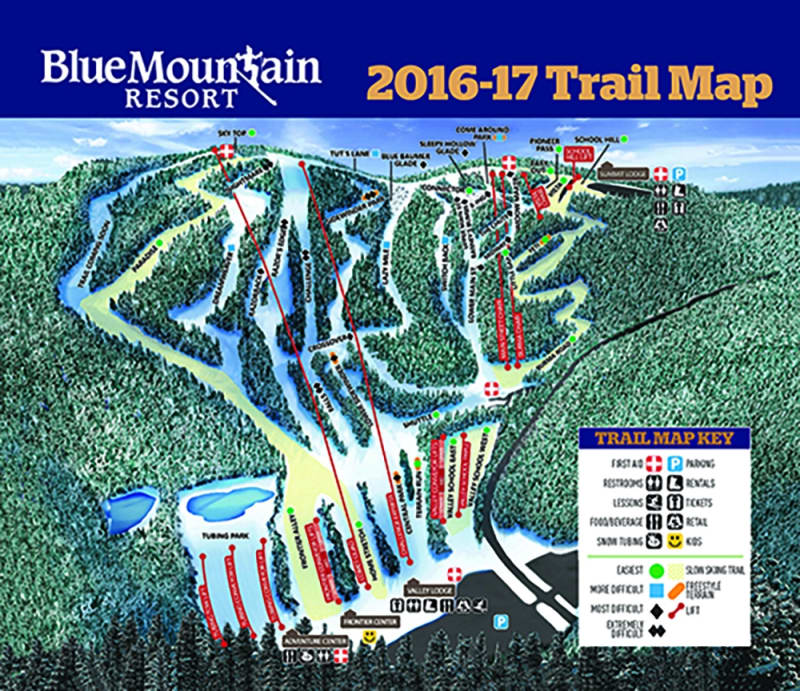 Blue Mountain (PA) Trail Map | Liftopia